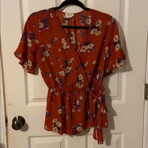 Sienna Sky Red Floral Blouse